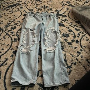 American Eagle Ripped Mom Jeans